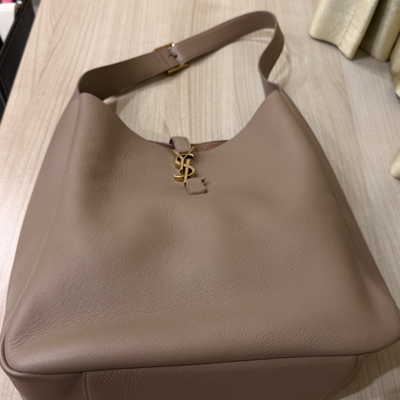 YSL 奶茶包大號單肩包hobo-8