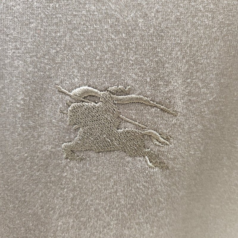 🎉2026新品好折扣✨Burberry 81062481 男款修身格紋裝飾棉質短袖 T-shirt 上衣 黑色 S/M/L/XL-7