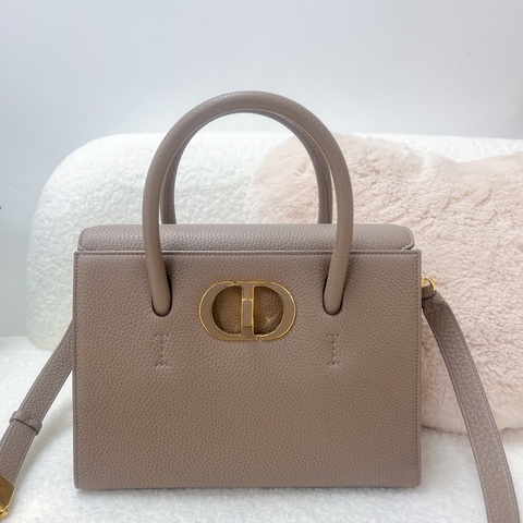 Dior St honore 灰粉色手柄托特包