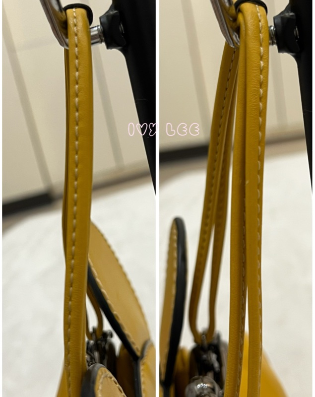 COACH Disney 聯名 黃色 皮革 米奇 米妮 手提包 斜背包 正品 二手精品-3