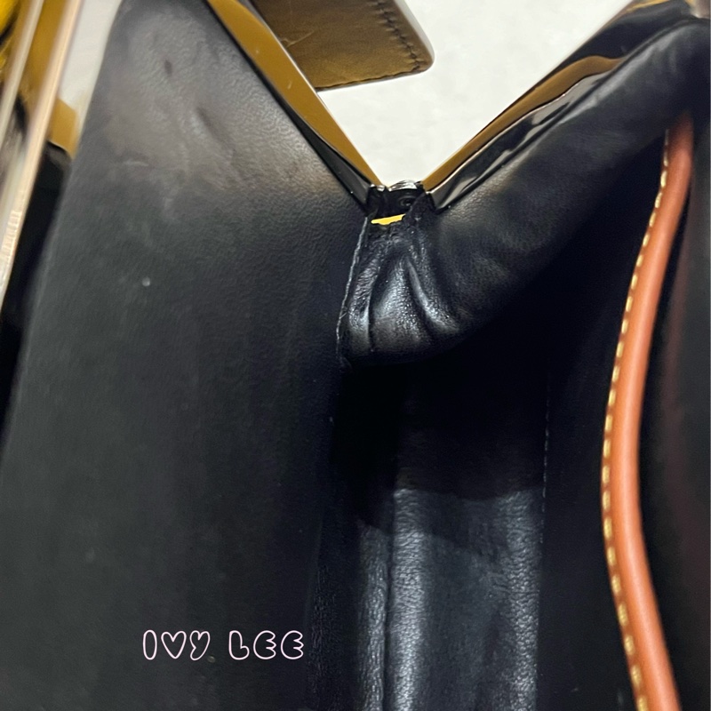 COACH Disney 聯名 黃色 皮革 米奇 米妮 手提包 斜背包 正品 二手精品-9