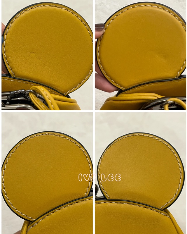 COACH Disney 聯名 黃色 皮革 米奇 米妮 手提包 斜背包 正品 二手精品-13