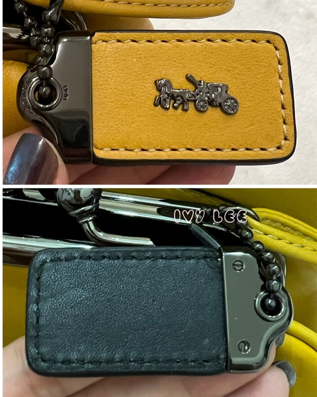 COACH Disney 聯名 黃色 皮革 米奇 米妮 手提包 斜背包 正品 二手精品-16