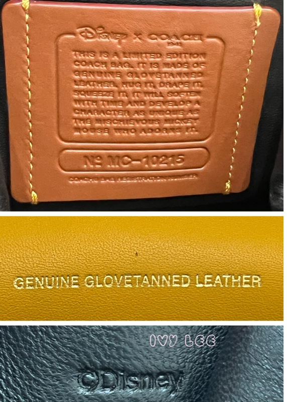 COACH Disney 聯名 黃色 皮革 米奇 米妮 手提包 斜背包 正品 二手精品-17