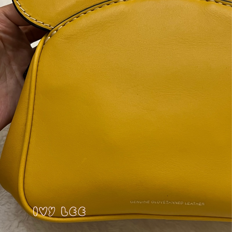 COACH Disney 聯名 黃色 皮革 米奇 米妮 手提包 斜背包 正品 二手精品-20