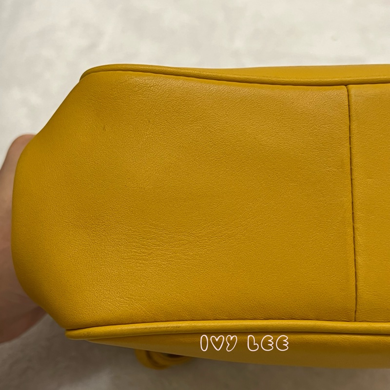 COACH Disney 聯名 黃色 皮革 米奇 米妮 手提包 斜背包 正品 二手精品-22