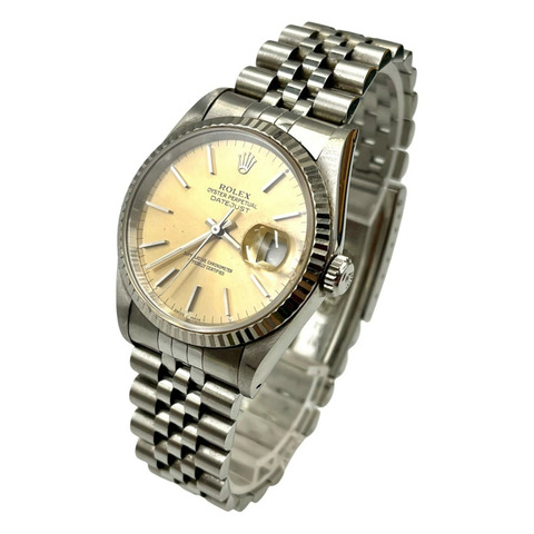 勞力士 Datejust 16234 男士腕錶，香檳金錶盤