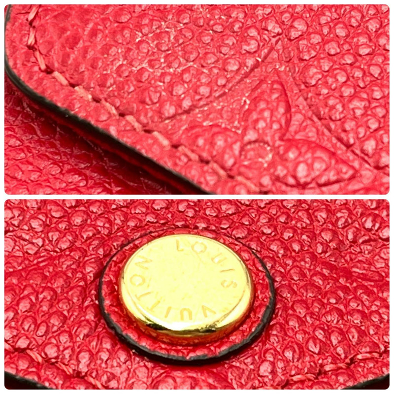 路易威登 Felicie Pochette 單肩包 M63700 Monogram Empreinte 紅色 女式-9