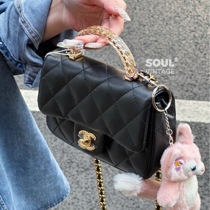 全新全配🈶24年購證❤️ 香奈兒 黑金 #cf #mini #24s #手柄款-1