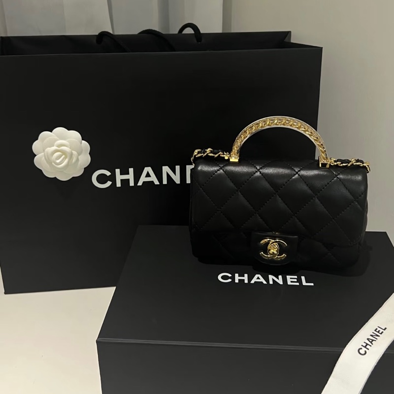全新全配🈶24年購證❤️ 香奈兒 黑金 #cf #mini #24s #手柄款-3