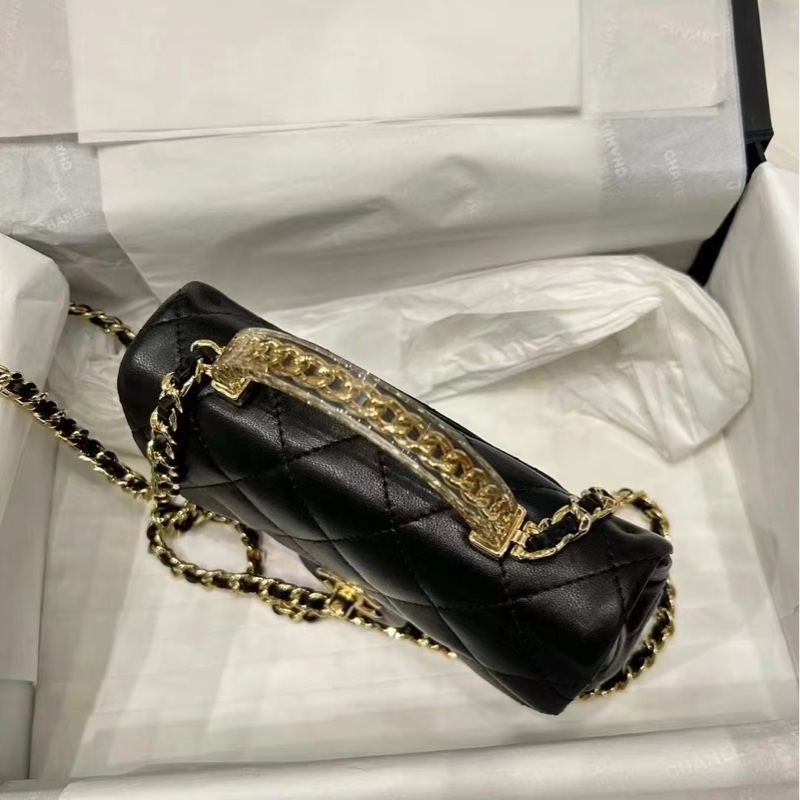 全新全配🈶24年購證❤️ 香奈兒 黑金 #cf #mini #24s #手柄款-7