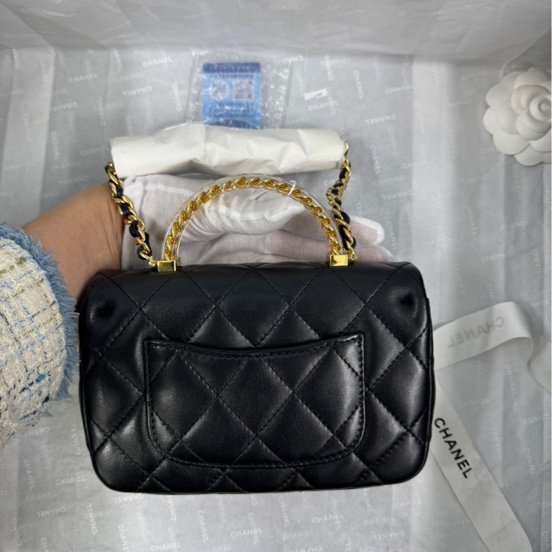 全新全配🈶24年購證❤️ 香奈兒 黑金 #cf #mini #24s #手柄款-13