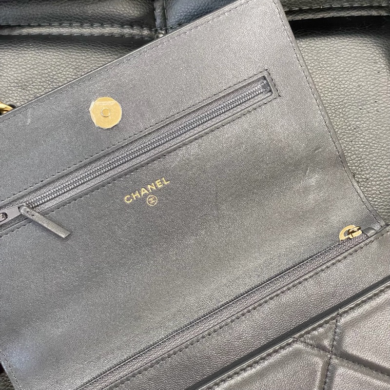 全新閒置 全配 🈶️購證 芯片款❤️ 香奈兒 #灰金 #深灰 #19bag #woc-22
