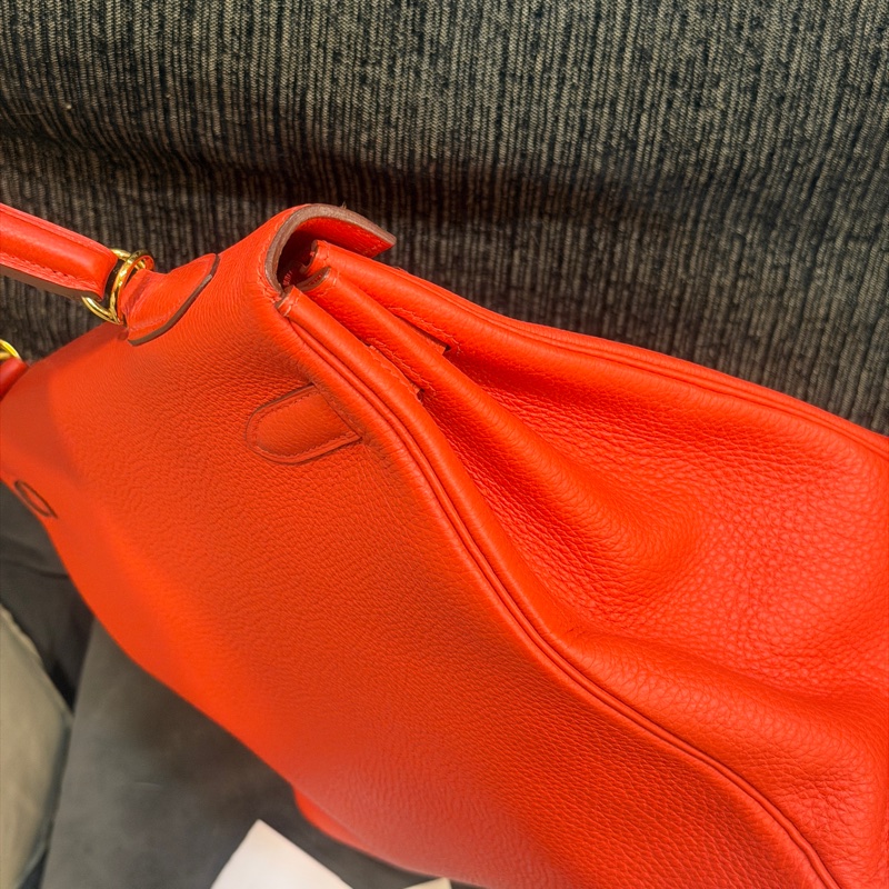 閒置品🈶肩帶❤️ 愛馬仕 #kelly35 #橘紅 #金釦 #togo皮 K35-8