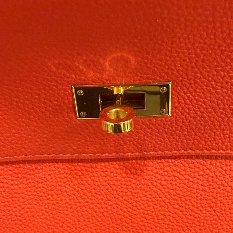 閒置品🈶肩帶❤️ 愛馬仕 #kelly35 #橘紅 #金釦 #togo皮 K35-18