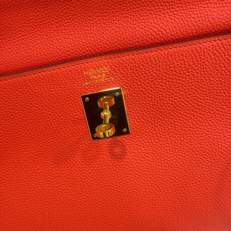 閒置品🈶肩帶❤️ 愛馬仕 #kelly35 #橘紅 #金釦 #togo皮 K35-19