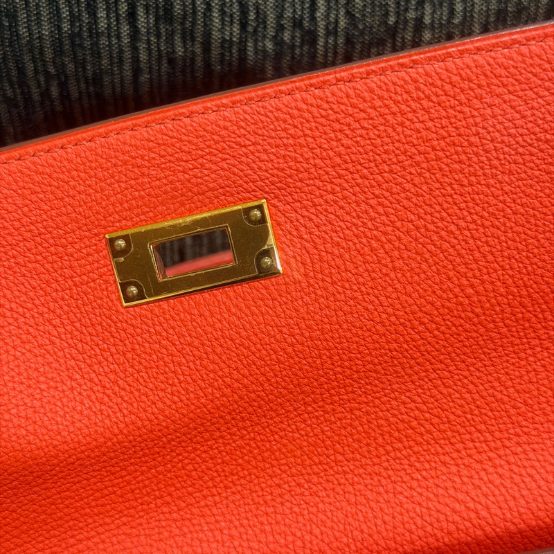 閒置品🈶肩帶❤️ 愛馬仕 #kelly35 #橘紅 #金釦 #togo皮 K35-20