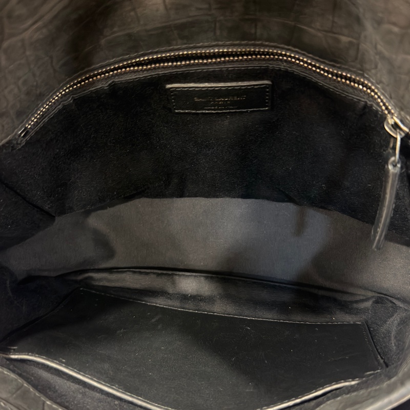 🈶購證 #全網最低 #櫃上12萬 Ysl Niki黑銀中號鱷魚壓紋牛皮-20