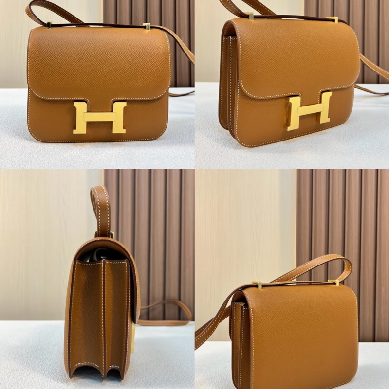 全新全配B刻❤️#愛馬仕 #金棕金 #epsom皮 #康康 19cm mini #constance-1