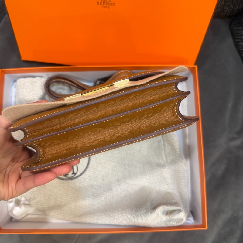 全新全配B刻❤️#愛馬仕 #金棕金 #epsom皮 #康康 19cm mini #constance-6