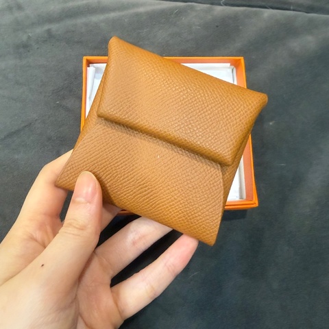 全新🈶盒子❤️ 愛馬仕 #金棕 #bastia #零錢包 #卡包