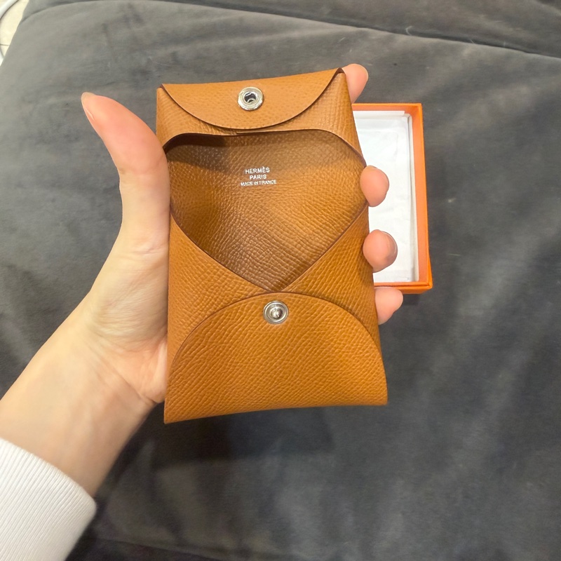 全新🈶盒子❤️ 愛馬仕 #金棕 #bastia #零錢包 #卡包-1