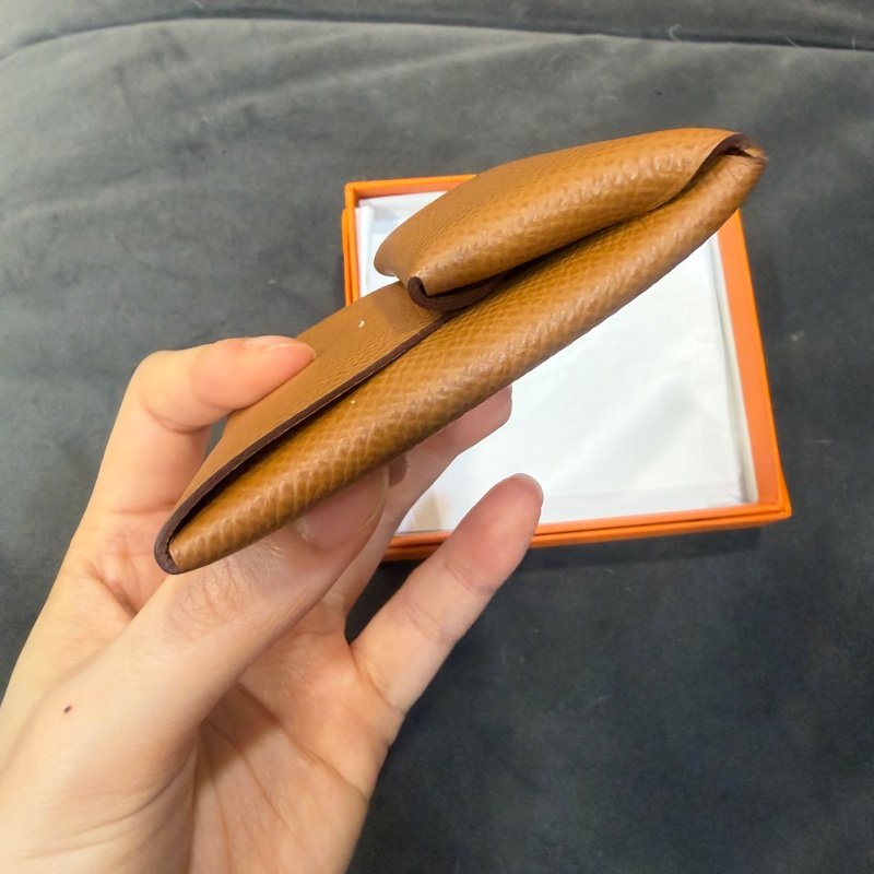 全新🈶盒子❤️ 愛馬仕 #金棕 #bastia #零錢包 #卡包-2