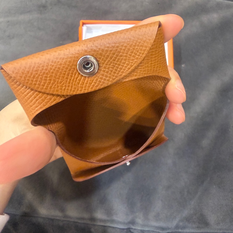 全新🈶盒子❤️ 愛馬仕 #金棕 #bastia #零錢包 #卡包-5