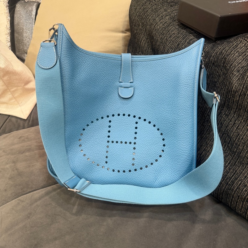 閒置品❤️ 愛馬仕 #牛仔藍 #evelyne29 #斜背包 #hermes-3