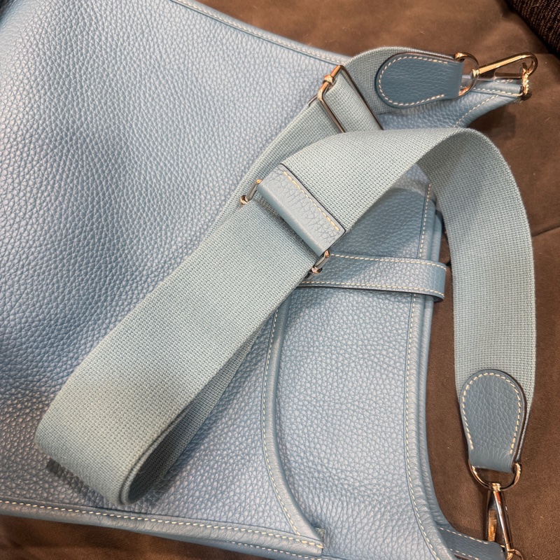閒置品❤️ 愛馬仕 #牛仔藍 #evelyne29 #斜背包 #hermes-8