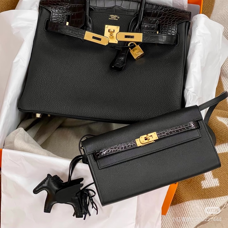 閒置🈶盒子塵袋❤️ #愛馬仕 #黑金 #kellytogo #touch #鱷魚皮-1