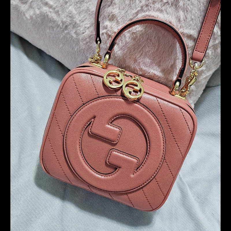 gucci blondie粉色方盒手提包 肩揹包-1