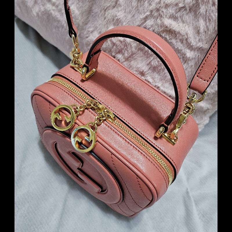 gucci blondie粉色方盒手提包 肩揹包-2