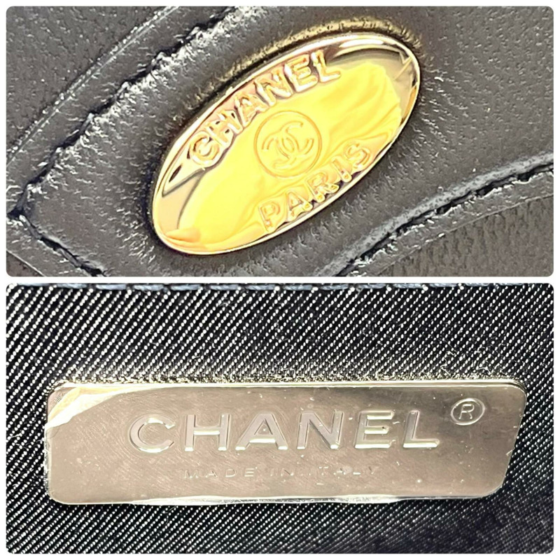 香奈兒 Coco Mark 鏈條單肩包,小牛皮,黑色,女士-8