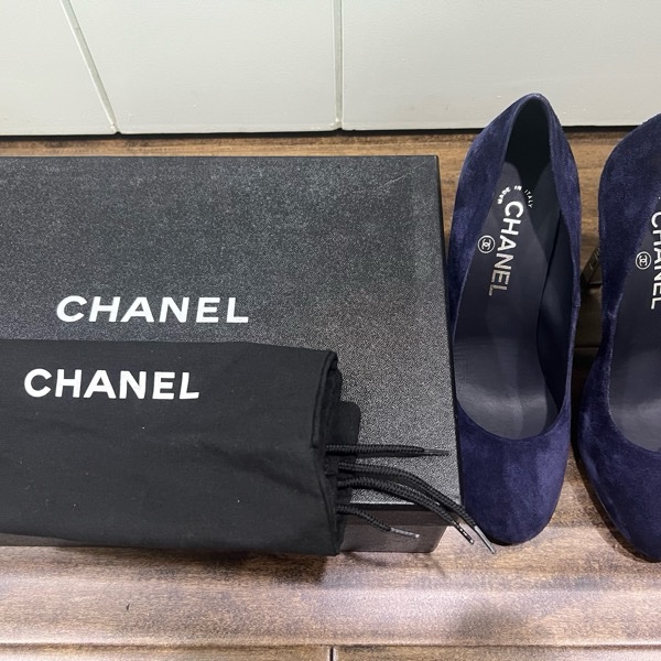 chanel 麂皮跟鞋-4