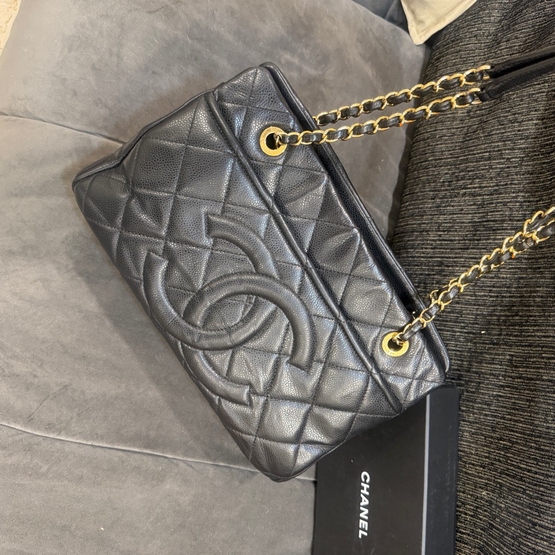 99新🌟 香奈兒 #黑金 #荔枝牛皮 #托特包 #雙C-2