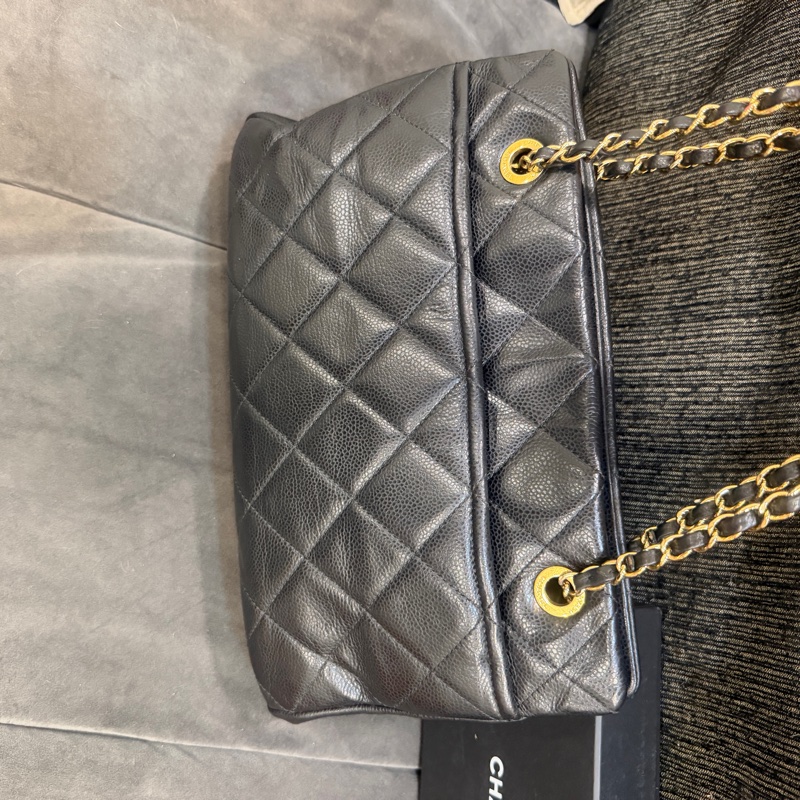 99新🌟 香奈兒 #黑金 #荔枝牛皮 #托特包 #雙C-5