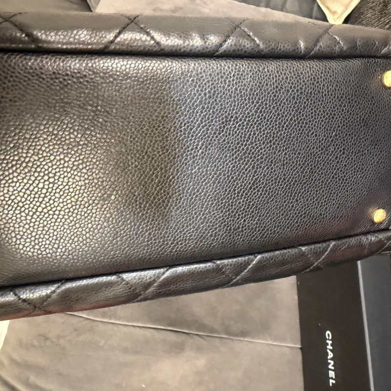 99新🌟 香奈兒 #黑金 #荔枝牛皮 #托特包 #雙C-8