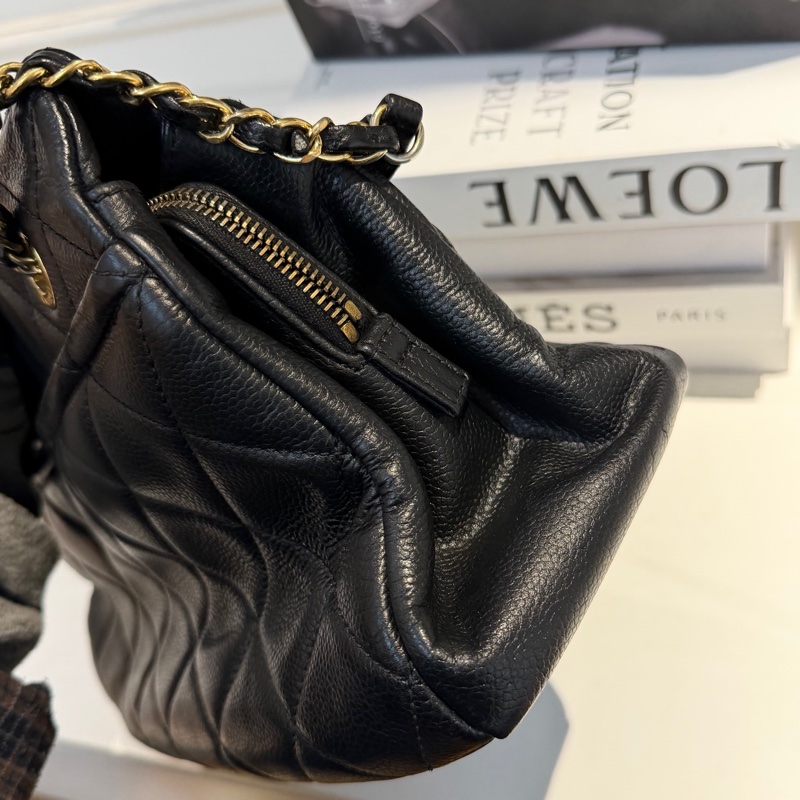 好成色🌟 香奈兒 #黑金 #荔枝牛皮 #托特包 #雙C好成色-4