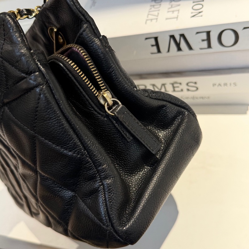 好成色🌟 香奈兒 #黑金 #荔枝牛皮 #托特包 #雙C好成色-5