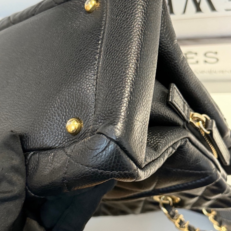 好成色🌟 香奈兒 #黑金 #荔枝牛皮 #托特包 #雙C好成色-6