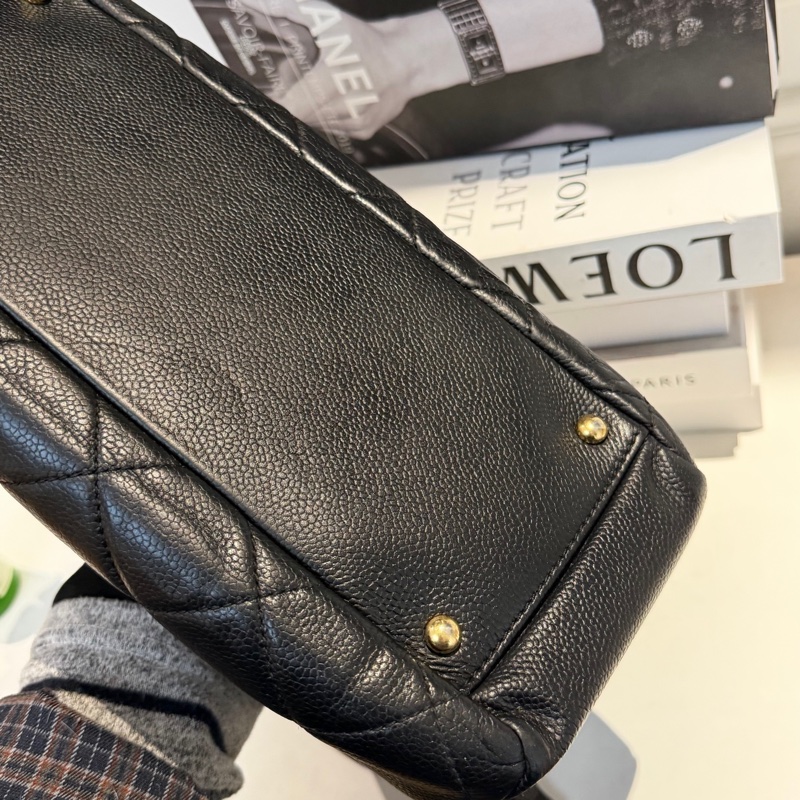 好成色🌟 香奈兒 #黑金 #荔枝牛皮 #托特包 #雙C好成色-11