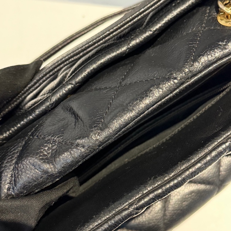 好成色🌟 香奈兒 #黑金 #荔枝牛皮 #托特包 #雙C好成色-14