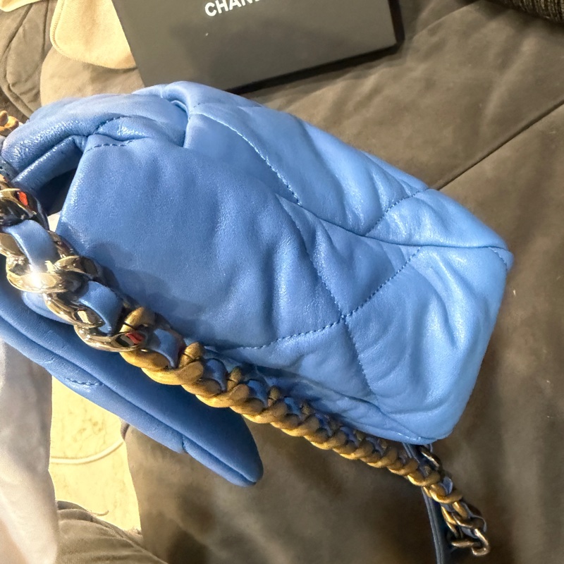 99新全配❤️ chanel #香奈兒 #藍金 #19bag #中號-5