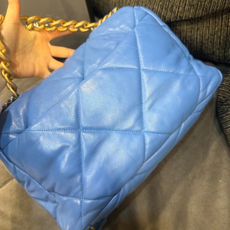 99新全配❤️ chanel #香奈兒 #藍金 #19bag #中號-6
