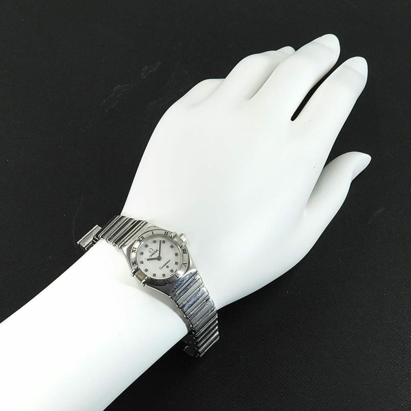 歐米茄星座系列迷你款 My Choice 1561 71 女士白色錶殼石英腕錶-3