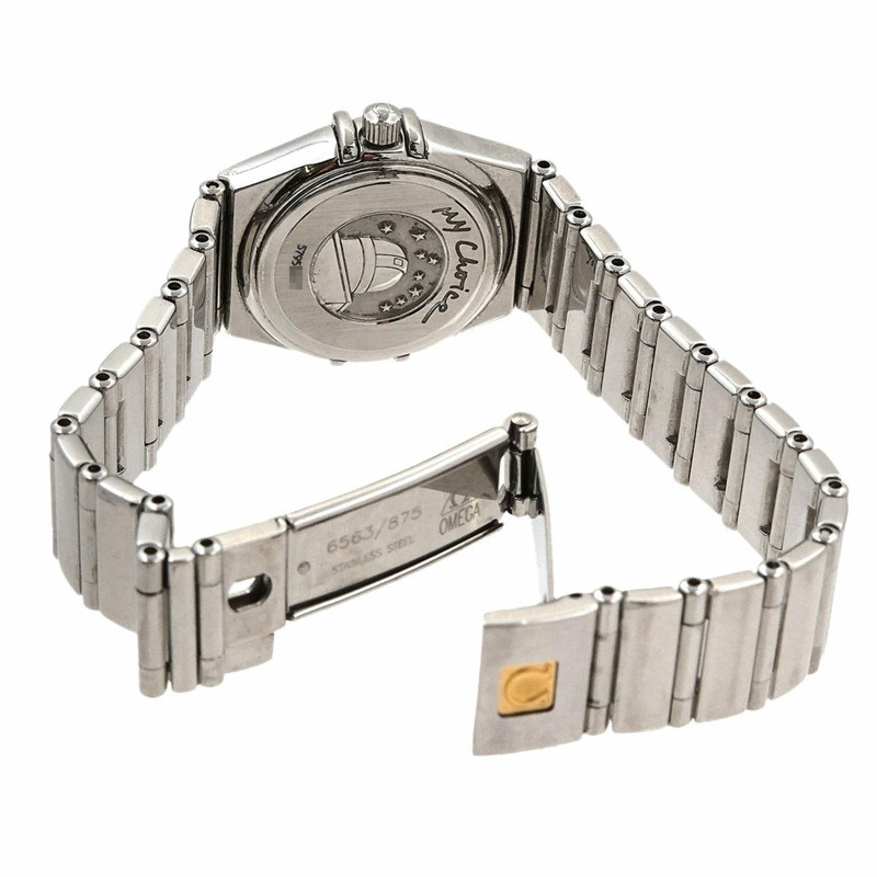 歐米茄星座系列迷你款 My Choice 1561 71 女士白色錶殼石英腕錶-4