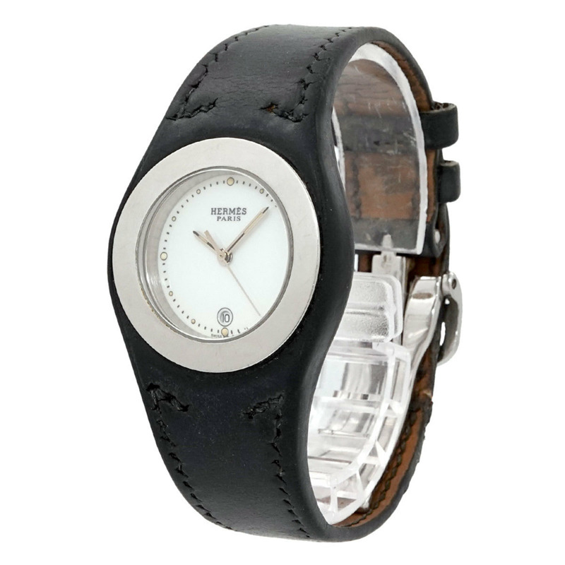 愛馬仕 Arne HA3 210 女士日期顯示白色石英腕錶-1