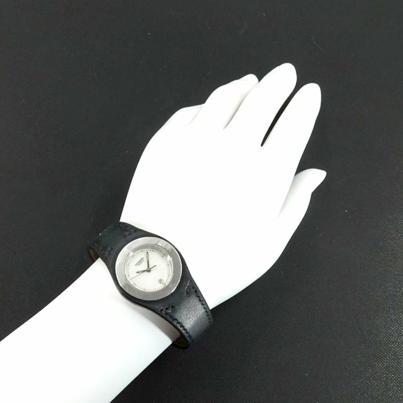 愛馬仕 Arne HA3 210 女士日期顯示白色石英腕錶-2