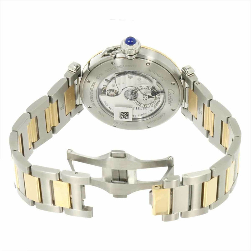 卡地亞 Pasha de 41mm W2PA0009 男士腕錶,銀色,18K 白金,自動上鍊-4